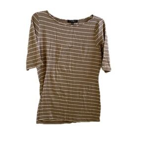 Women's Striped Boat-neck Top Size: Large